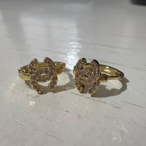 Elegant Gold and Pink Crystal Earrings